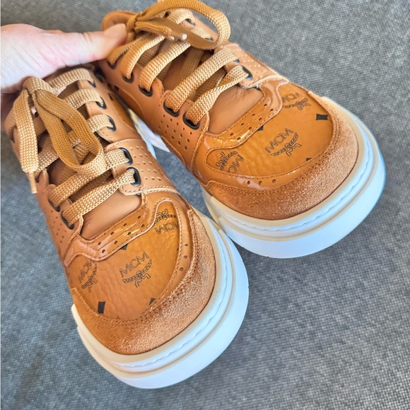 MCM Brown and White Women's Sneakers - Picture 9 of 12